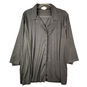 Notations Black Sheer Blouse Women's 2X Plus Size‎ Dressy